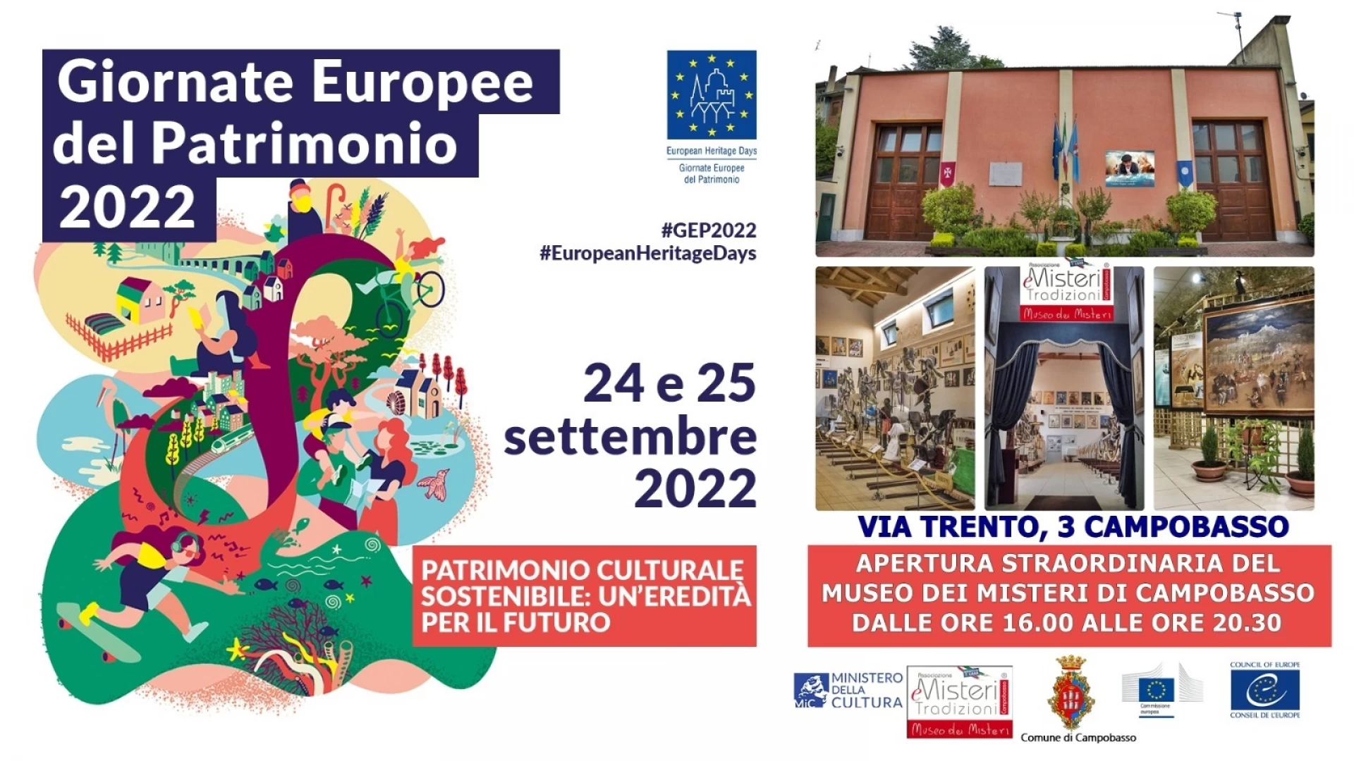 Giornate Europee del Patrimonio 2022, anche il Museo dei Misteri di Campobasso aderisce.